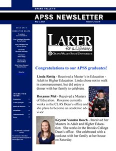 May 2014 Newsletter First Page